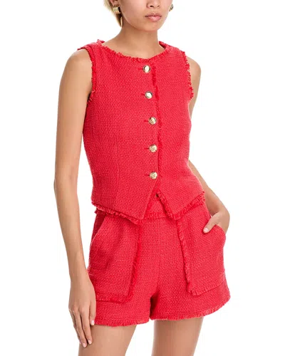 Cinq À Sept Cinq A Sept Camen Boucle Vest In Cherry Lemon