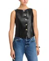 Cinq À Sept Camen Vegan Leather Vest In Black
