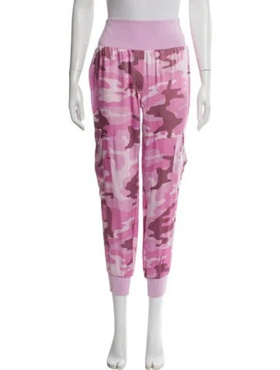 Pre-owned Cinq À Sept Camouflage Print Sweatpants In Pink