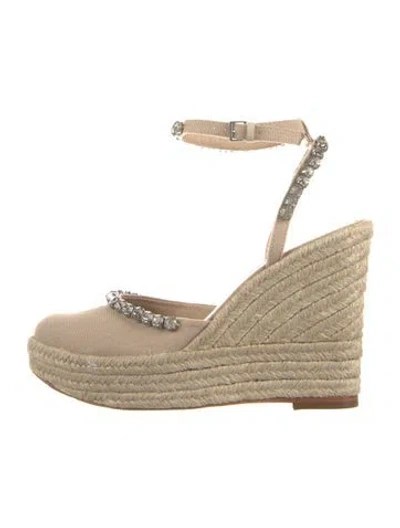 Pre-owned Cinq À Sept Canvas Pumps In Neutrals