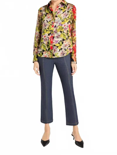 Cinq À Sept Canyon Bloom Dare Top In Black Multi