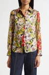 Cinq À Sept Canyon Bloom Print Tiered Ruffle Shirt In Multi