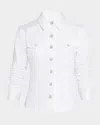 Cinq À Sept Scrunched Faux Leather Canyon Jacket In White In White