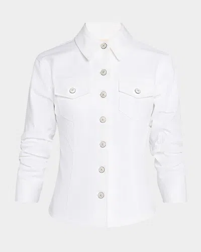 CINQ À SEPT CANYON SCRUNCHED DENIM JACKET
