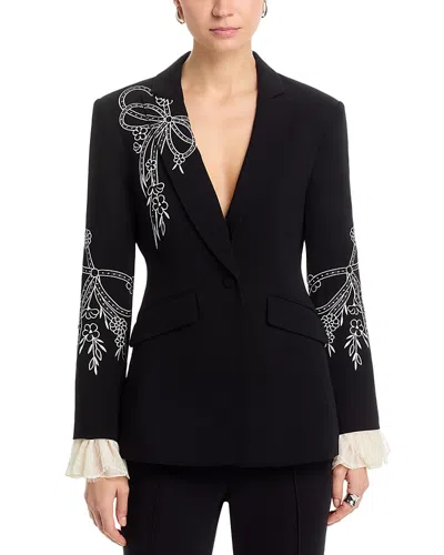 Cinq À Sept Cinq A Sept Cascading Ribbon Cheyenne Blazer In Black