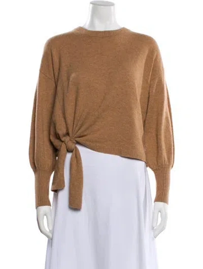 Pre-owned Cinq À Sept Cashmere Crew Neck Sweater In Neutral
