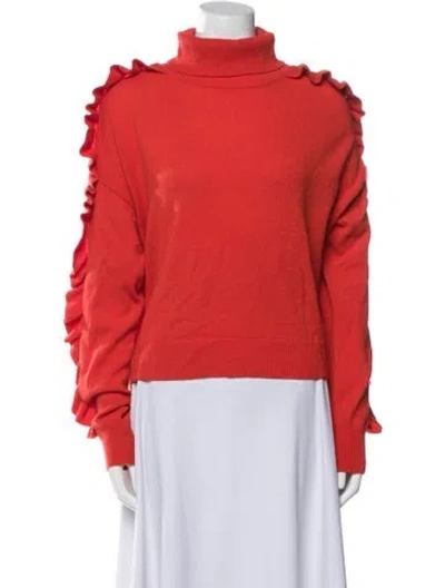 Pre-owned Cinq À Sept Cashmere Jacket In Orange