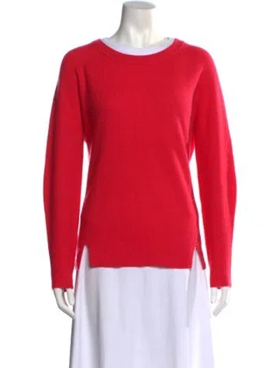 Pre-owned Cinq À Sept Cashmere Scoop Neck Sweater In Pink
