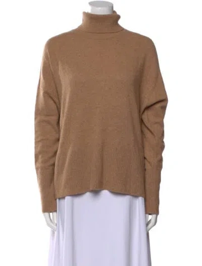 Pre-owned Cinq À Sept Cashmere Turtleneck Sweater In Neutral