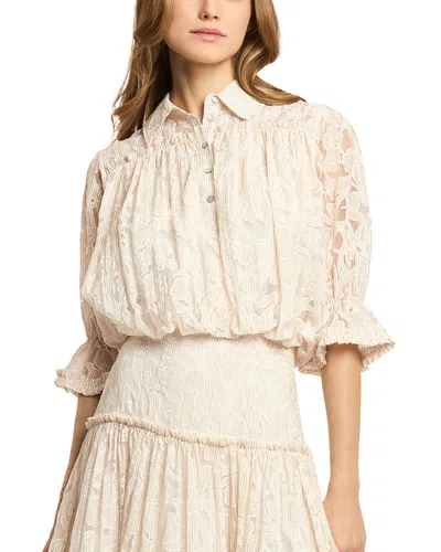 Cinq À Sept Cinq A Sept Cazi Puff Sleeve Top In Nude