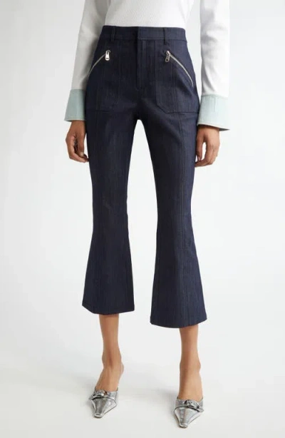 Cinq À Sept Celeste Crop Flare Jeans In Blue