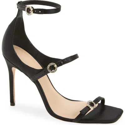 Cinq À Sept Celeste Satin Sandal In Black