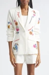 Cinq À Sept Cinq A Sept Celeste Vine Scrunched Cheyenne Blazer In White