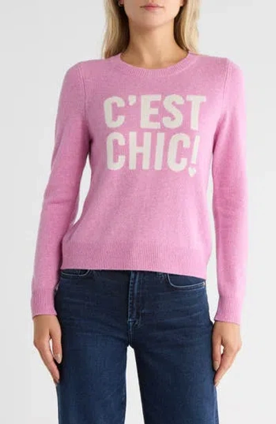 Cinq À Sept C'est Chic Wool Blend Sweater In Pink