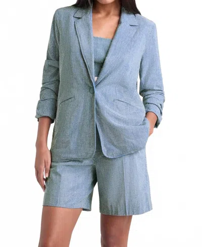 Cinq À Sept Chambray Heatset Kylie Jacket In Blue
