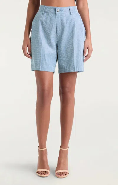 Cinq À Sept Chambray Heatset Patricia Short In Blue