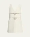 Cinq À Sept Chani Crystal Bow Mini Dress