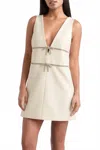 Cinq À Sept Chani Crystal Bow Mini Dress In White
