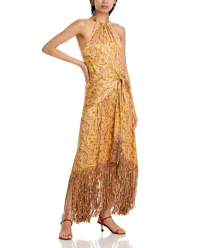 Cinq À Sept Cinq A Sept Charming Paisley Teresa Dress In Gold