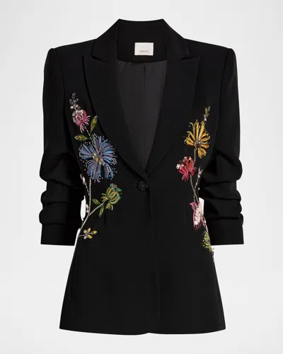 CINQ À SEPT CHEYENNE FLORAL EMBROIDERED BLAZER