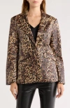 Cinq À Sept Cheyenne Leopard Print Faux Leather Jacket In Animal Print