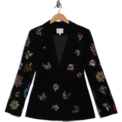 CINQ À SEPT CINQ À SEPT CHEYENNE PANSY GARDEN BEADED JACKET