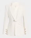 Cinq À Sept Cinq A Sept Cheyenne Rhinestone Pin Blazer In Ivory
