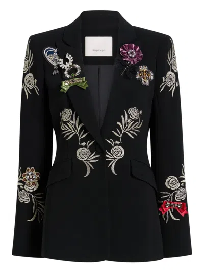 CINQ À SEPT CHEYENNE ROSE-EMBROIDERED BLAZER