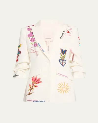 CINQ À SEPT CHEYENNE SCRUNCHED SUMMER LOVE BLAZER