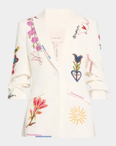 CINQ À SEPT CHEYENNE SCRUNCHED SUMMER LOVE BLAZER