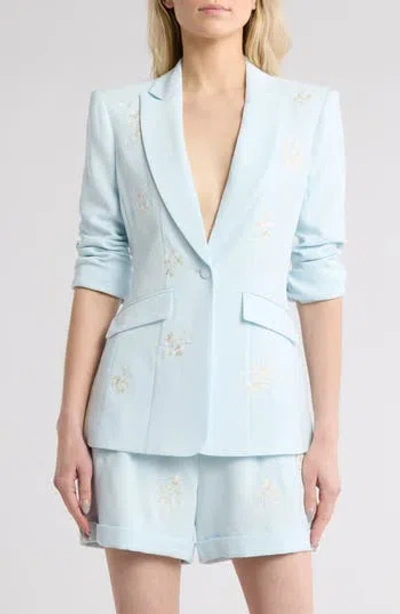 Cinq À Sept Cheyenne Wildflower Bouquet Blazer In Glacial Blue Multi