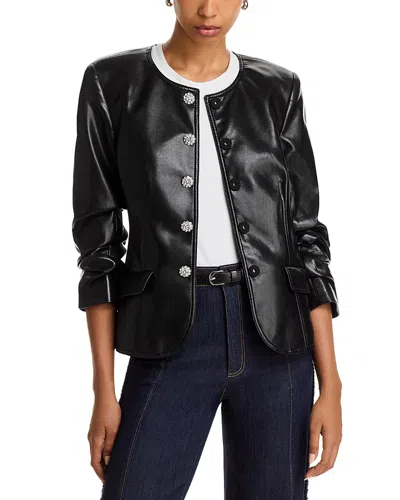 Cinq À Sept Cinq A Sept Chris Faux Leather Jacket In Black