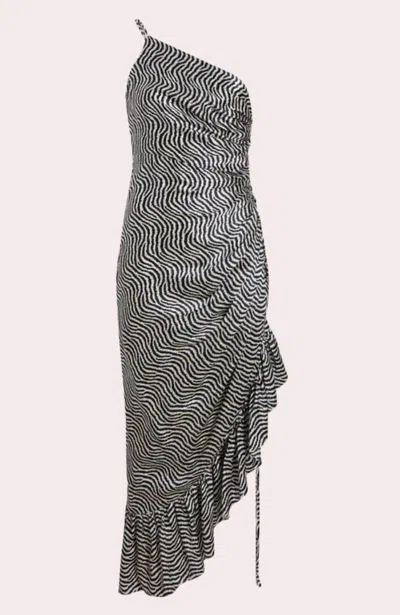 CINQ À SEPT CHRISTEL DRESS IN IVORY NAVY