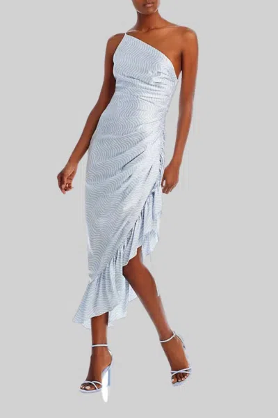 Cinq À Sept Christel Dress In Ivory/skyfall In Multi