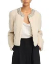 Cinq À Sept Cinq A Sept Christie Fleece Jacket In Ivory