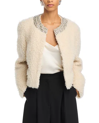 Cinq À Sept Cinq A Sept Christie Fleece Jacket In Ivory