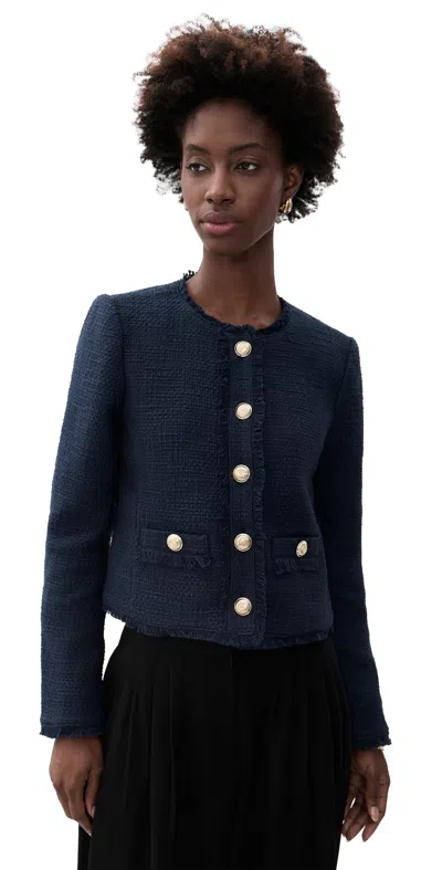 Cinq À Sept Christie Jacket Navy In Blue