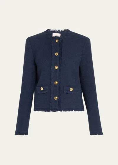 Cinq À Sept Women's Christie Cotton Tweed Jacket In Navy