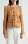 Cinq À Sept Women's Christie Cotton Tweed Jacket In Sahara