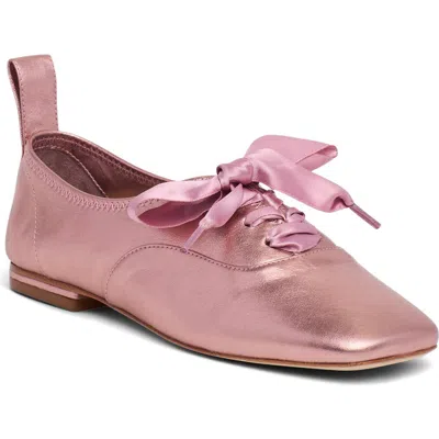 Cinq À Sept Christina Lace-up Flat In Pink