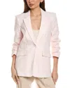Cinq À Sept Keeves Scrunched-sleeve Lace Embellished Blazer