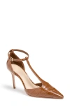 Cinq À Sept Clara T-strap Pump In Brown