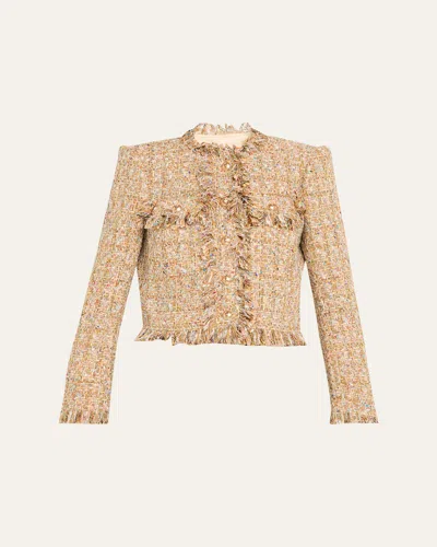 CINQ À SEPT CLARISE TAILORED BOUCLÉ JACKET