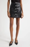 Cinq À Sept Claudia Button Front A-line Skirt In Black