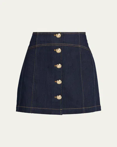 Cinq À Sept Claudia Denim Mini Skirt In Blue