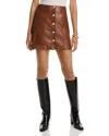 Cinq À Sept Cinq A Sept Claudia Faux Leather Skirt In Brown