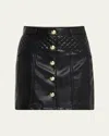 Cinq À Sept Claudia Quilted Vegan Leather Mini Skirt In Black