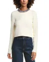 Cinq À Sept Cinq A Sept Necklace Emb Claudine Pullover In White