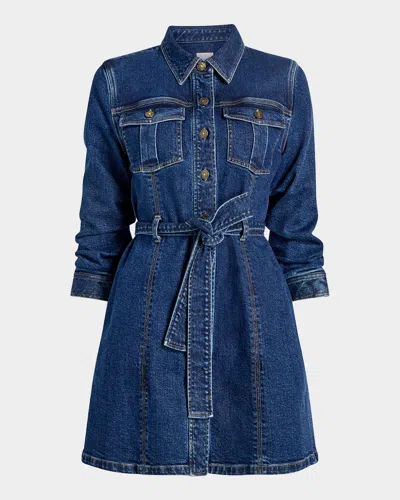 CINQ À SEPT CLEA DENIM SHIRTDRESS
