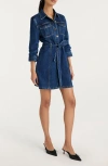 Cinq À Sept Cinq A Sept Clea Button Front Denim Mini Dress In Oceane
